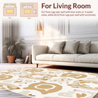 Abstract Floral Organic Shapes Rug