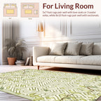 Green Floral Maze Pattern Rug