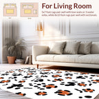 Abstract Spotty Paw Print Pattern Rug