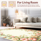 Elegant Floral Archway With Pink Roses Rug