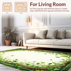 Enchanted Forest Insects Botanical Frame Rug