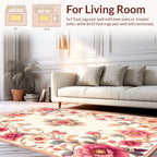 Floral Art Nouveau Inspired Pattern Rug