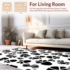 Abstract Black Spot Pattern Rug