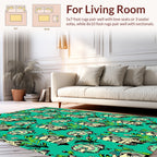 Whimsical Fish Floral Nature Pattern Rug