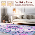 Whimsical Floral Mandala Pattern Rug