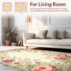 Vintage Floral Rose Vines Rug