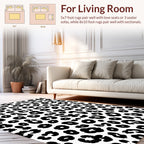 Bold Black Leopard Spots Rug