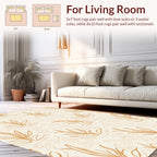 Organic Leaf Scroll Pattern Rug