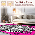 Bold Floral Symmetry Pattern Rug