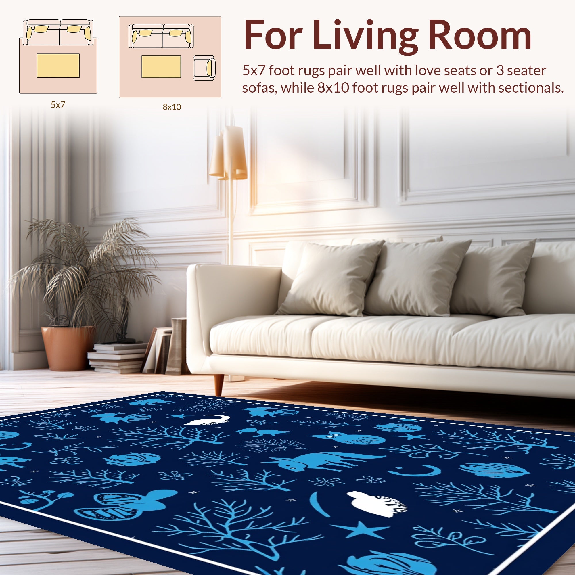 Whimsical Forest Creatures And Foliage Rug