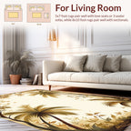 Tropical Palm Tree Floral Design Rug