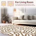 Abstract Wavy Line Art Pattern Rug
