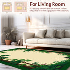 Forest Canopy Foliage Border Rug