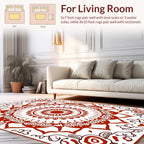 Intricate Mandala Blooming Floral Design Rug