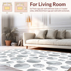 Abstract Cracked Circles Pattern Rug