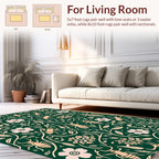 Nature Inspired Bug Flower Pattern Rug