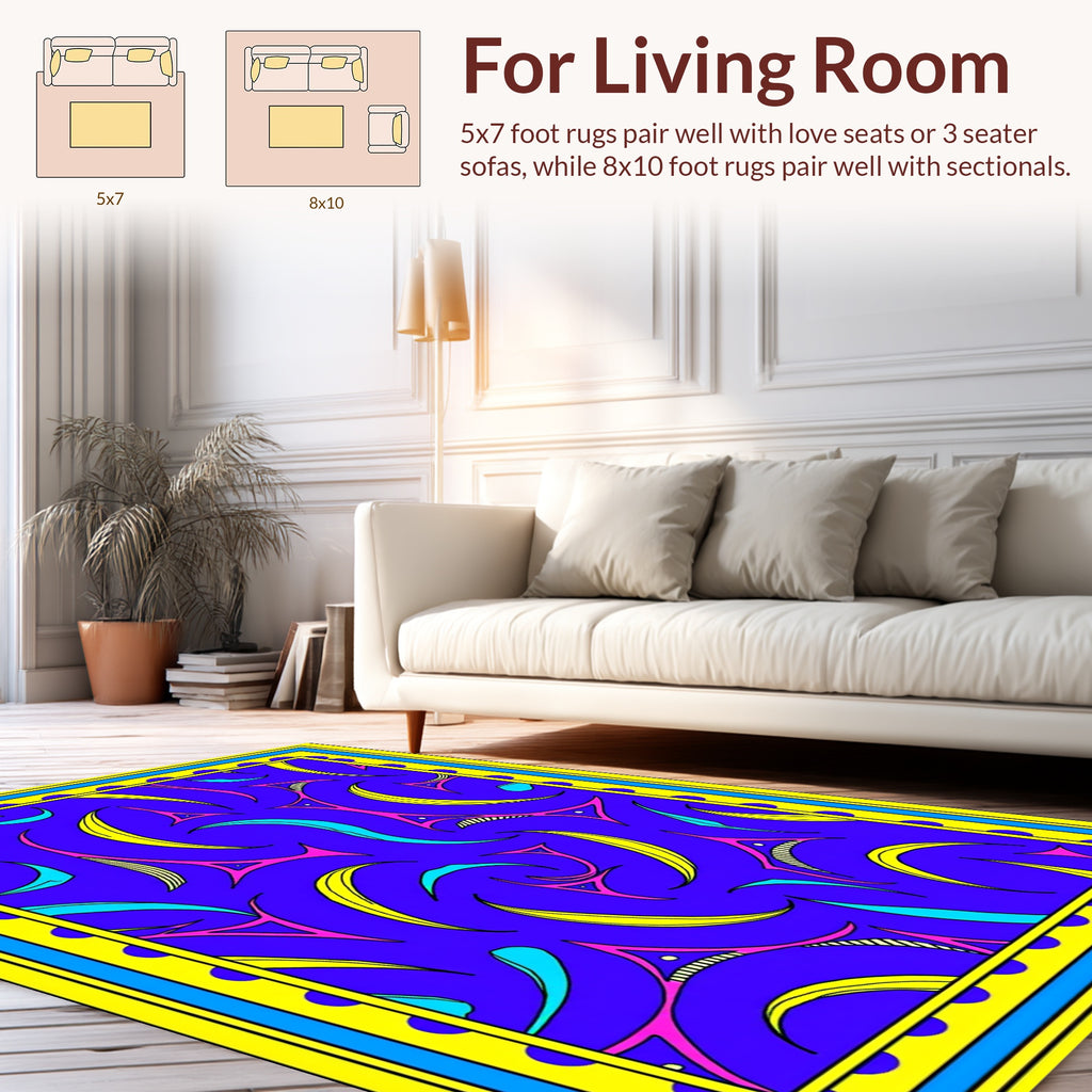 Bold Abstract Shapes Dynamic Rug