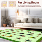 Vibrant Insects Nature Pattern Rug