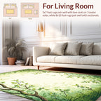 Verdant Forest Canopy With Leaves Rug