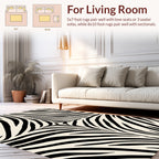 Bold Black White Zebra Stripes Rug