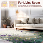 Wildflowers Watercolor Garden Design Rug