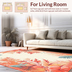 Tropical Floral Leaves Patterned Rug