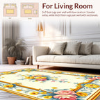 Floral Frame Centerpiece Design Rug