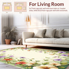 Floral Vine Leaf Patterned Rug