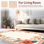 Vintage Floral Vine Border Rug