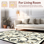 Elegant Floral Scroll Patterned Rug