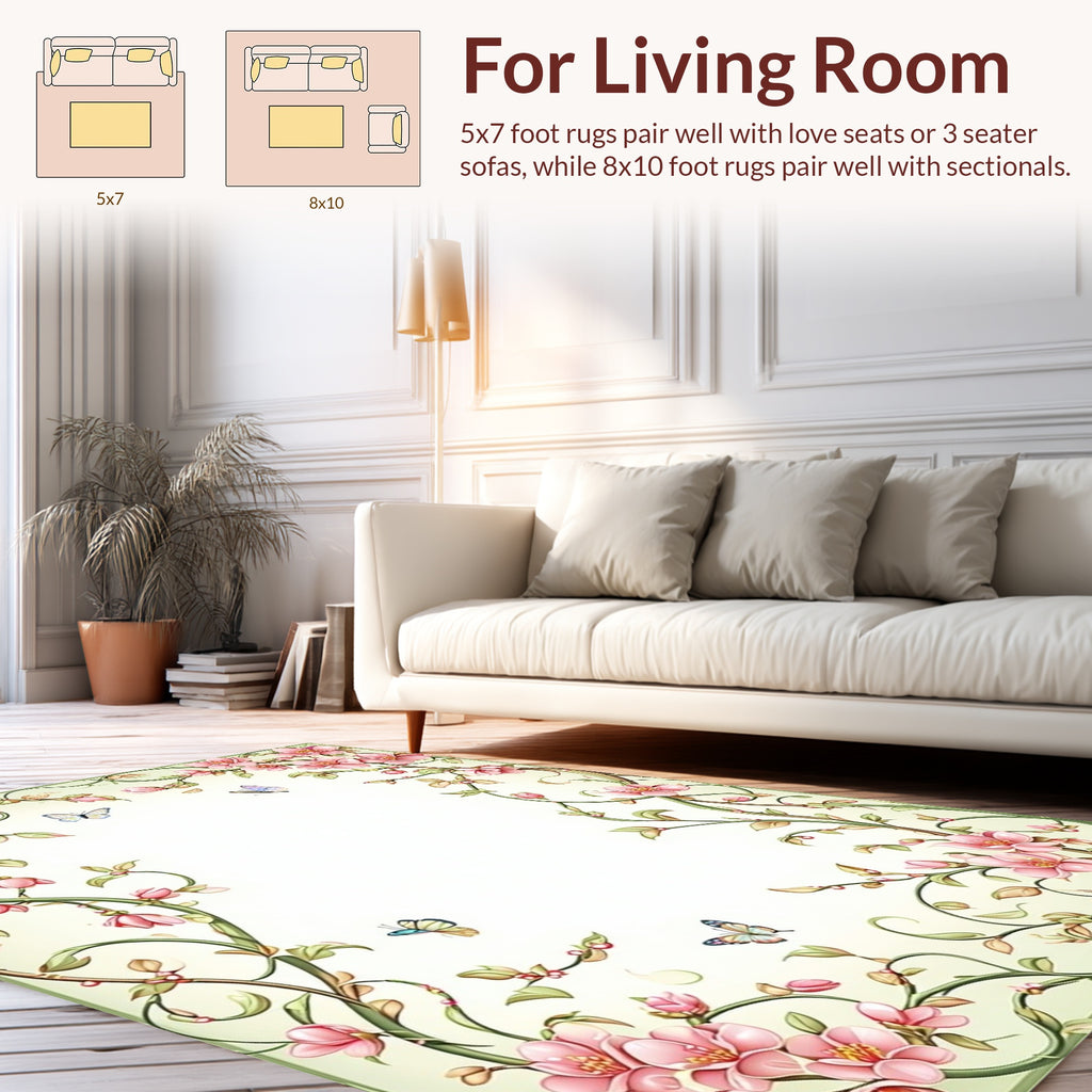 Botanical Garden Floral Vines Rug