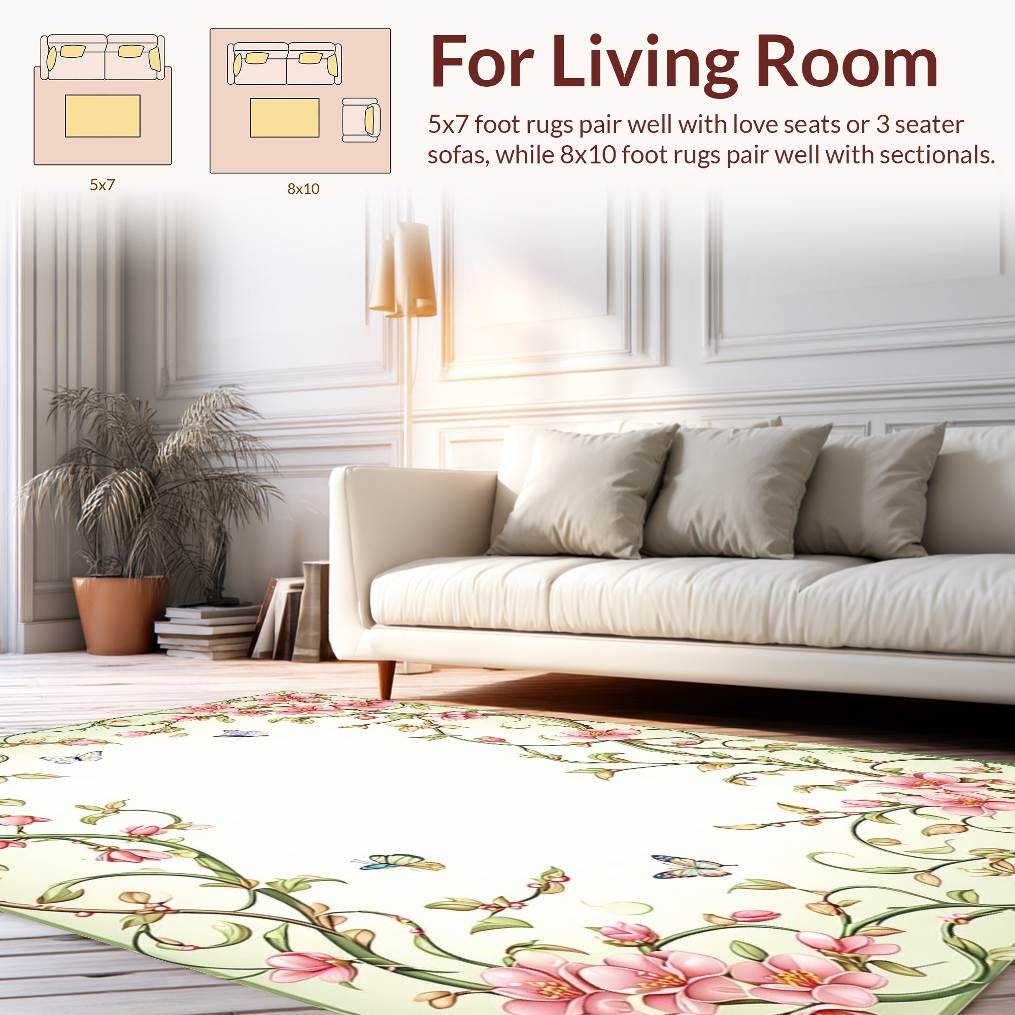 Botanical Garden Floral Vines Rug