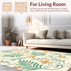Yellow Birds Foliage Vine Pattern Rug