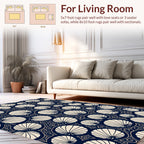 Art Deco Fan Floral Pattern Rug