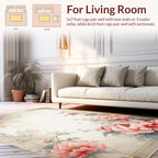 Nature Inspired Pink Peony Floral Rug