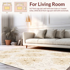 Creamy Daisy Pattern Rug