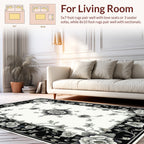 Ornate Floral Scrollwork Pattern Rug