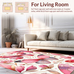 Pink Butterfly Floral Pattern Design Rug