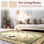 Nature Dragonfly Floral Vines Rug
