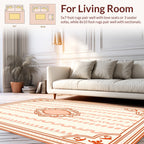 Vintage Floral Medallion Striped Geometric Rug