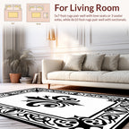 Classic Fleur de Lis Scrollwork Design Rug