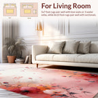 Delicate Pink Floral Watercolor Design Rug