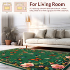 Floral Butterfly Garden Pattern Rug