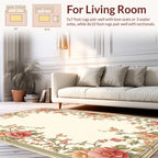Elegant Floral Border Design Rug