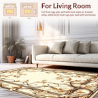 Elegant Floral Vine Frame Design Rug