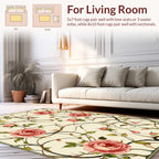 Vintage Rose Vine Floral Pattern Rug