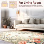 Elegant Floral Arch Botanical Pattern Rug