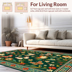 Whimsical Butterflies Floral Garden Design Rug