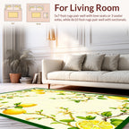 Lemon Blossom Branch Art Rug
