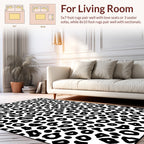 Bold Black Animal Print Pattern Rug